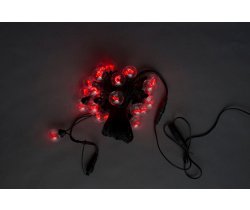 LED-2BLR-40CM-10M-240V-R, Белт-лайт с лампами, красный/черный пр.