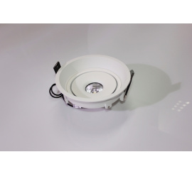 Потолочный врезной светильник ROUND-IN-04-WH-WW (теплый белый свет, белый корпус) 