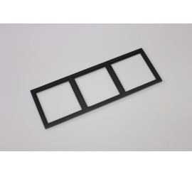 Декоративная тройная рамка (черная) под светильник серии SQUARE-IN-01
