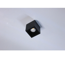 Потолочный накладной светильник SQUARE-OUT-01-1-BL-WW (теплый белый свет, черный корпус) 