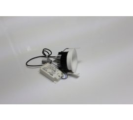 Потолочный врезной светильник ROUND-IN-01-WH-WW (теплый белый свет, белый корпус) 