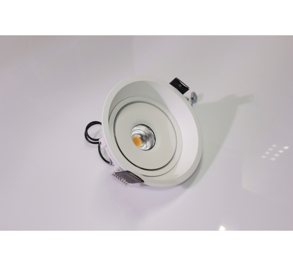 Потолочный врезной светильник ROUND-IN-04-WH-WW (теплый белый свет, белый корпус)  фото 3