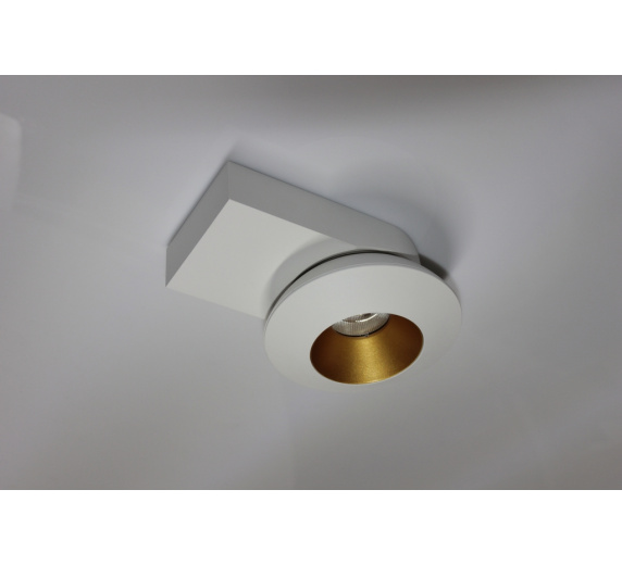 Накладное декоративное кольцо (белое/золото) в светильник серии ROUND-OUT-02/03 and ROUND-IN-03/04 фото 4