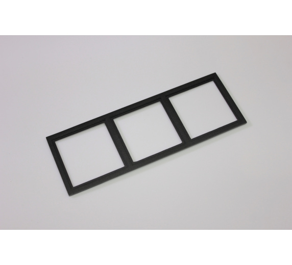 Декоративная тройная рамка (черная) под светильник серии SQUARE-IN-01 фото 1