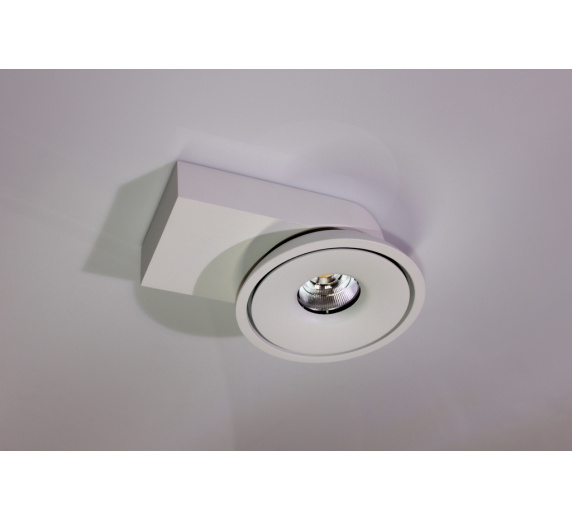 Потолочный накладной светильник ROUND-OUT-02-WH-WW (теплый белый свет, белый корпус)  фото 2