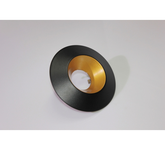 Накладное декоративное кольцо (черное/золото) в светильник серии ROUND-OUT-02/03 and ROUND-IN-03/04 фото 1