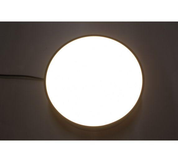 Потолочный накладной светильник ROUND-OUT-04-BL-WW (теплый белый свет, черный корпус) D260 фото 3