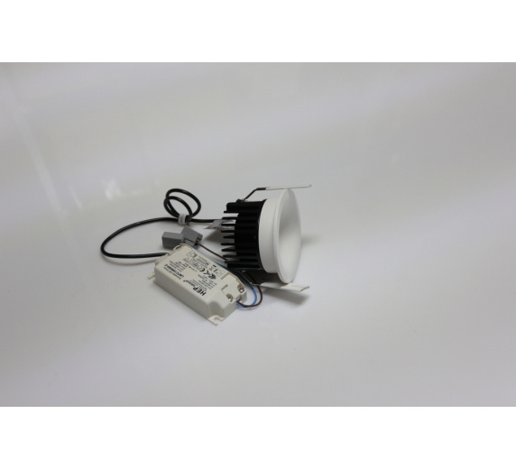 Потолочный врезной светильник ROUND-IN-01-WH-WW (теплый белый свет, белый корпус)  фото 1