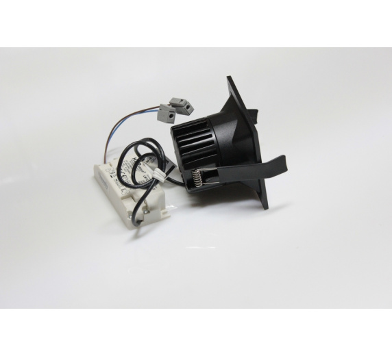 Потолочный врезной светильник SQUARE-IN-01-BL-WW (теплый белый свет, черный корпус)  фото 1