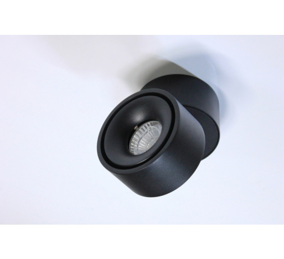 Потолочный накладной светильник ROUND-OUT-01-1-BL-WW (теплый белый свет, черный корпус)  фото 2