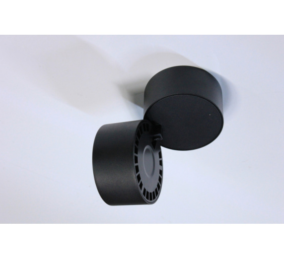 Потолочный накладной светильник ROUND-OUT-01-1-BL-WW (теплый белый свет, черный корпус)  фото 5