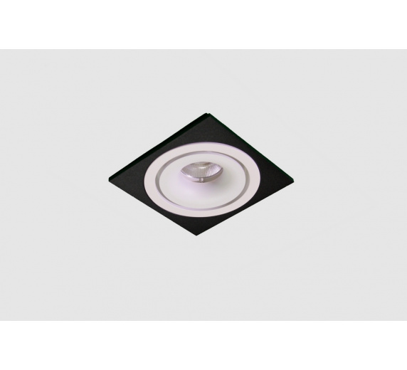 Декоративная одинарная рамка (черная) под светильник серии ROUND-IN-01 фото 2