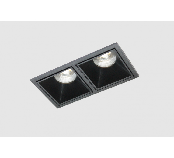Декоративная двойная рамка (черная) под светильник серии SQUARE-IN-01 фото 4