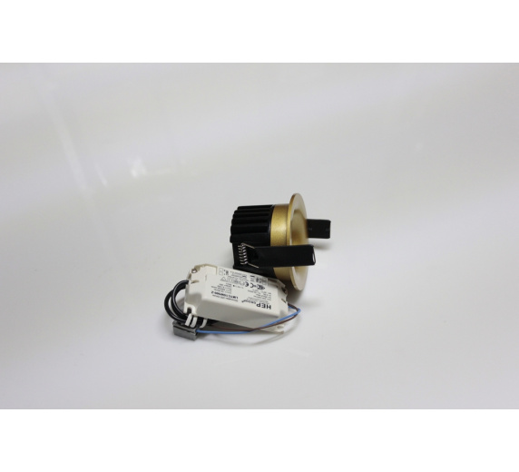 Потолочный врезной светильник ROUND-IN-01-GL-WW (теплый белый свет, золото корпус)  фото 1