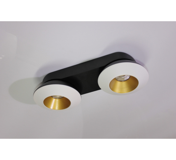 Накладное декоративное кольцо (белое/золото) в светильник серии ROUND-OUT-02/03 and ROUND-IN-03/04 фото 6