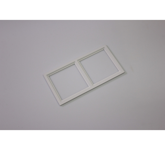 Декоративная двойная рамка (белая) под светильник серии SQUARE-IN-01 фото 1