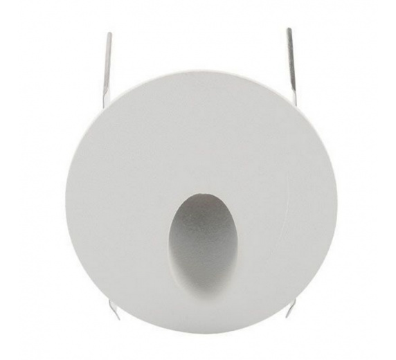 Настенный врезной светильник ROUND-WALL-01-WH-WW (теплый белый свет, белый корпус)  фото 3