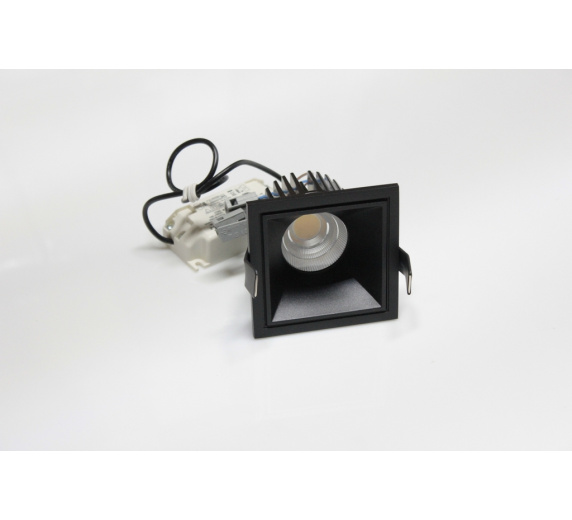 Потолочный врезной светильник SQUARE-IN-01-BL-WW (теплый белый свет, черный корпус)  фото 2