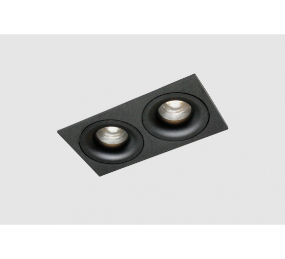 Декоративная двойная рамка (черная) под светильник серии ROUND-IN-01 фото 3