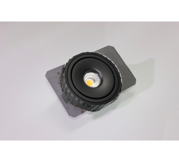 Потолочный врезной светильник ROUND-IN-03-BL-WW (теплый белый свет, черный корпус)  фото 2