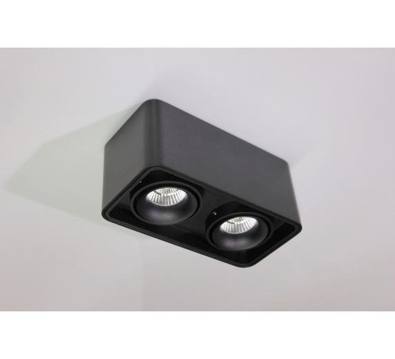 Потолочный накладной светильник SQUARE-OUT-02-BL-WW (теплый белый свет, черный корпус)  фото 3